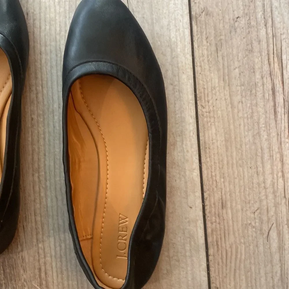 J Crew Black Ballet Flats Womens Size 7.5 NWOT - Picture 2 of 9